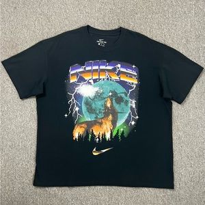 NIKE Howling at the Moon Basketball Tshirt Wolf Tee Mens XL